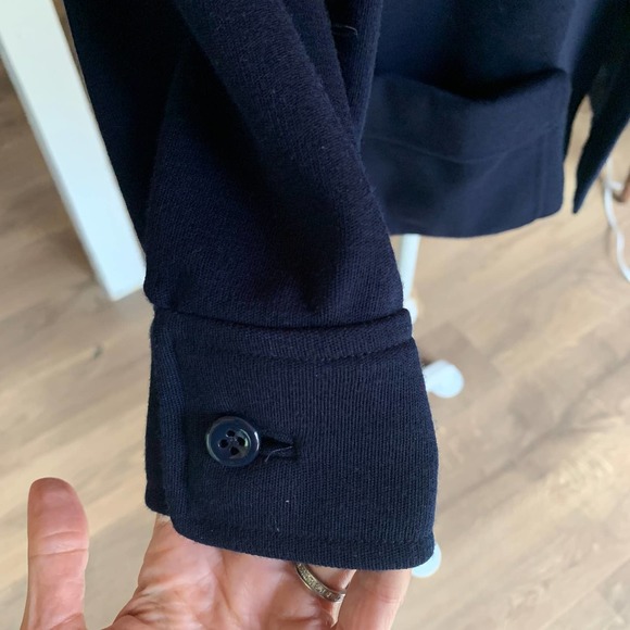 Adele Simpson Navy Wool Jacket Blazer Large 1970's - Picture 5 of 8